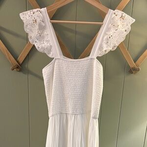 NWT White Lace Maxi Dress